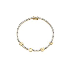 The Perfect Personalized Tennis Bracelet - Tanzanite / 14k Yellow Gold