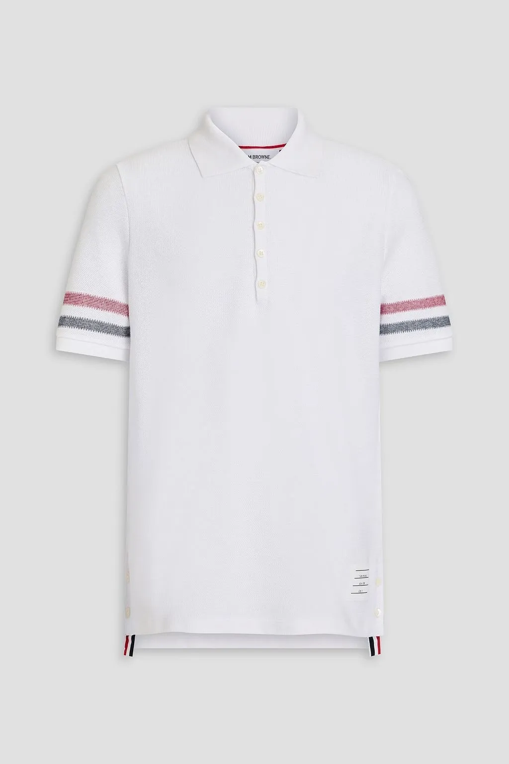 THOM BROWNE  |Cotton Short Sleeves Bridal Logo Designers Outlet Polos