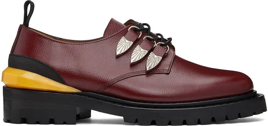 Toga Virilis Burgundy Leather Oxfords