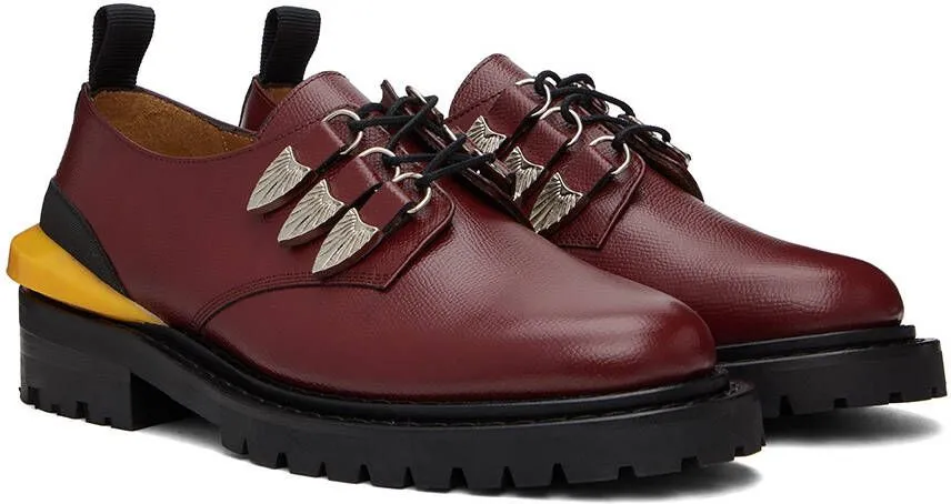 Toga Virilis Burgundy Leather Oxfords