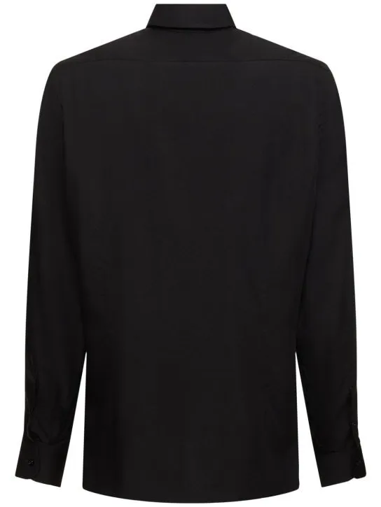 TOM FORD  |Silk Street Style Long Sleeves Plain Bridal Logo Designers