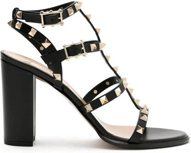 Valentino Garavani Rockstud 90mm ankle-strap sandals Black