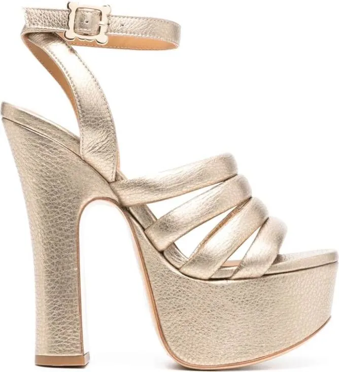 Vivienne Westwood Britney 160mm leather platform sandals Gold