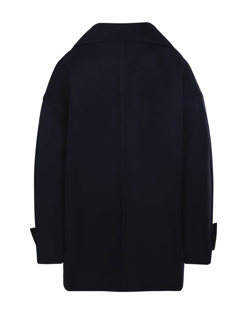 WOMAN LOEWE DARK BLUE WOOL PEBBLE PEACOAT